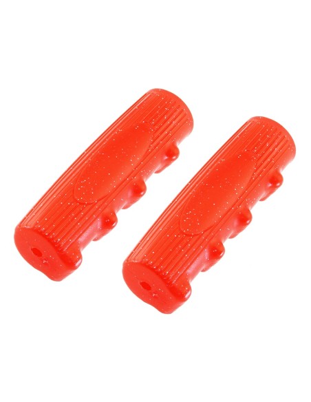 Grips 7/8 long 116mm Kraton Rubber 0214 Sparkle/Red.